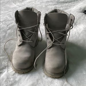 Grey Timberland Boots